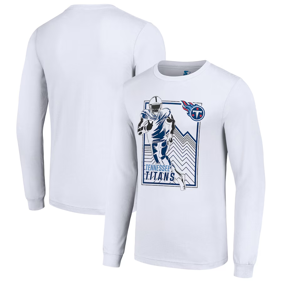 Men Tennessee Titans white 2024 NFL Long sleeve T Shirts